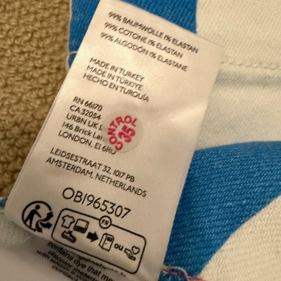 The Colette Cropped Wide-Leg Jeans by Maeve. Blue and White Striped Pants. - Picture 7 of 9